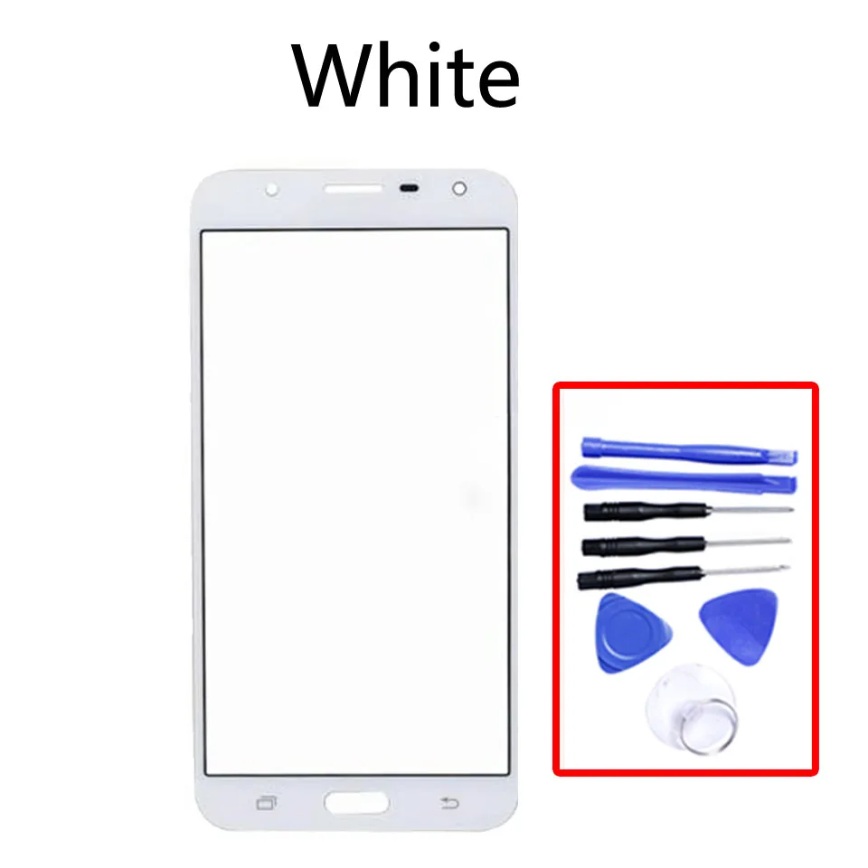 J701 для samsung Galaxy J7 Core J7 Nxt J7 Neo J701 J701F J701DS J701M lcd переднее внешнее стекло Замена объектива с сенсорным экраном - Цвет: White-With tool