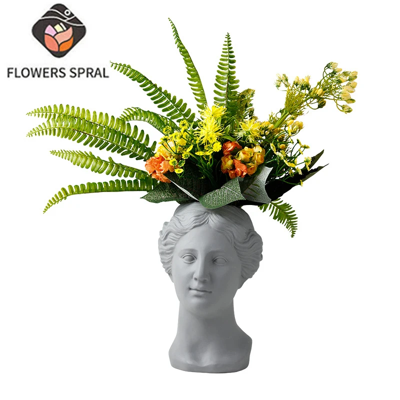 

Simulation Plant Flowerpot Vase Venus Greek Goddess Desktop Decoration Vase Ceramic Vase Decorative Statue Handmade Art Vase