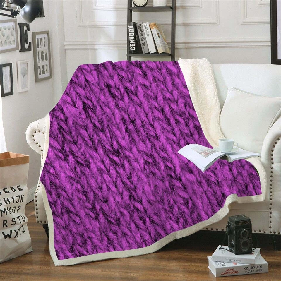 Purple Throw Blanket Adult Cover Sherpa Fleece Blanket Sofa Home Travel Fashion Decoration Bedspread Drop Ship ZOOTOP BEAR Blankets AliExpress