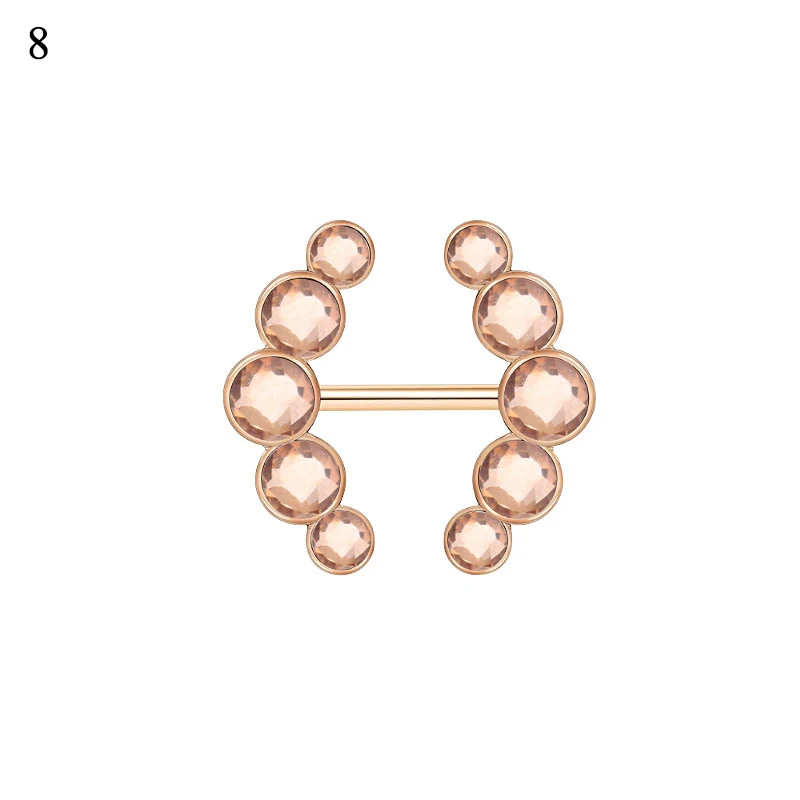 1PC Bright Bijoux Ball Nipple Ring Tongue Piercing Tongue Ring Industrial Piercing Nipple Jewelry Pircing Tongpiercing - Окраска металла: Покрытие из розового золота