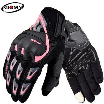 

SUOMY Summer Breathable Motorcycle gloves Women Men Racing gloves Motorbike Motocross Riding Gloves Touchscreen Gloves Guante