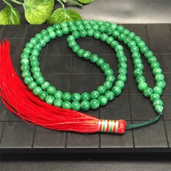 

Genuine Natural Green 6mm Beads 108 Rosary beads Necklace Jewelry Fashion Charm Accessories Lucky Amulet Gifts for Women Her Men