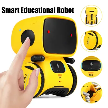 

Smart Electric Robot Infrared Sensor Touch Control Pocket Robots Toy Voice Command Interactive Accompany For Kids Children
