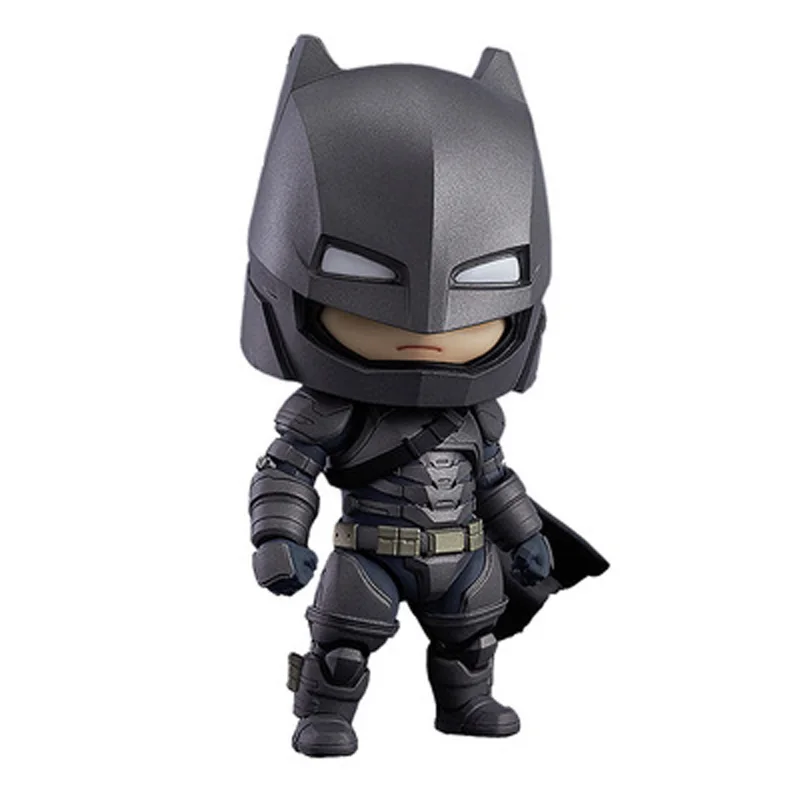 

10cm cartoon toy Q version heavy armour 628 can change face Batman with chassis cute DC hero clay model