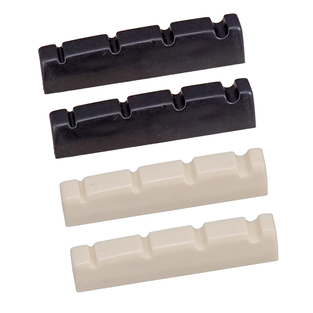 2pcs Guitar Slotted Nuts For 4 String Electric Guitar Replacement Parts