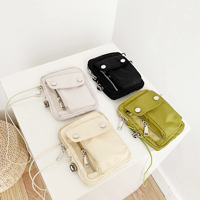 

2020 New Women Mini Crossbody Phone Bag Brand Designer Nylon Purse Ladies Crossbody Shoulder Bag Casual Youth Chest Waist Bag