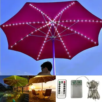 

Battery Powered/Solar Flexible LED Strip Light String for Outdoor Garden Patio Umbrella