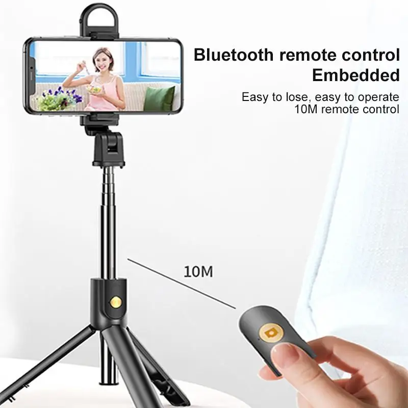 Монопод для селфи K10S с поворотом на 360 ° штатив заполняющим светом Bluetooth
