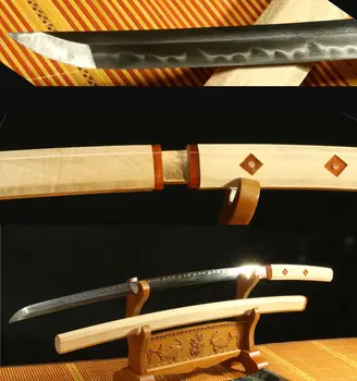 

40" HANDMADE JAPANESE SAMURAI KATANA DAMASCUS STEEL CLAY TEMPERED BATTLE READY