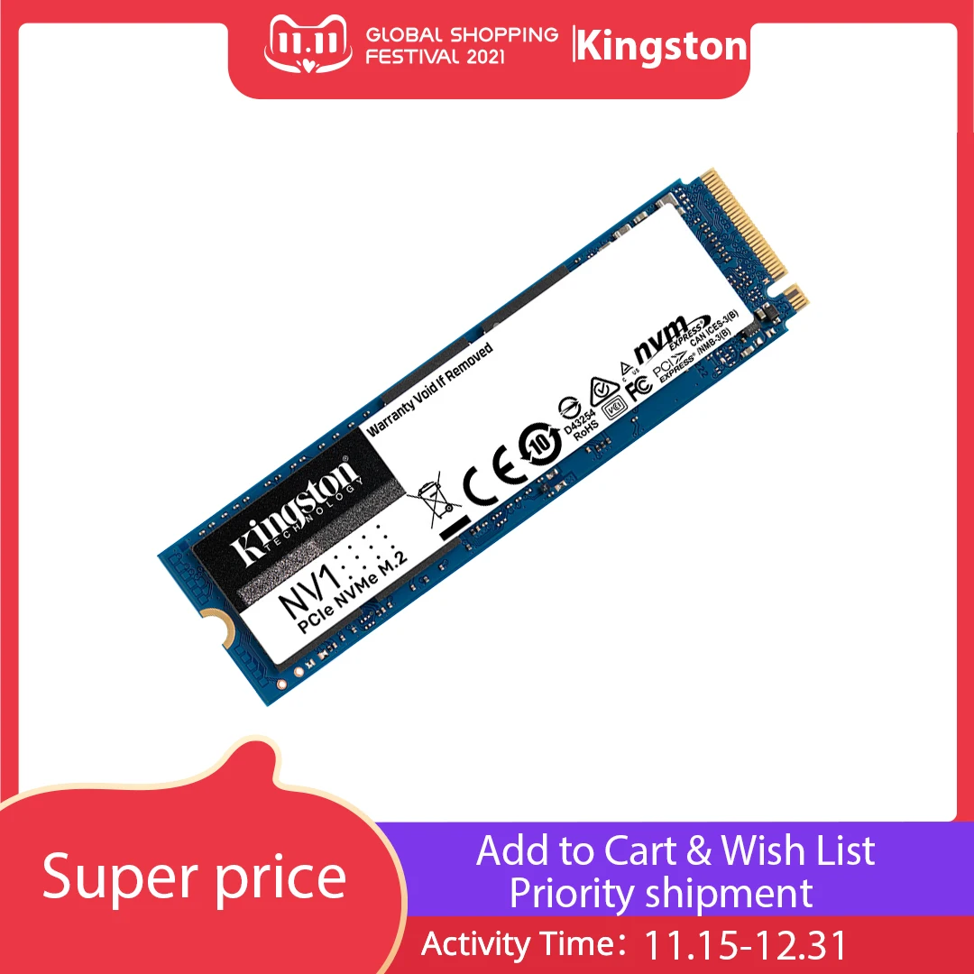 Kingston-disco Rígido Interno Ssd Nv2 Nvme M.2 2280 a 500gb Também Nv1 Kc3000 Fúria para pc e Notebook - Imagem 5