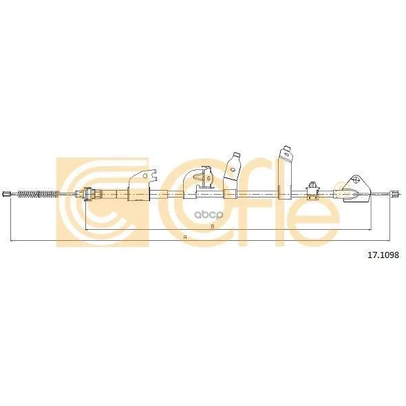 Трос Стояночного Тормоза Лев Задн Toyota: Verso All D/Br 09- 1910/1735 Mm Cofle арт. 17.1098