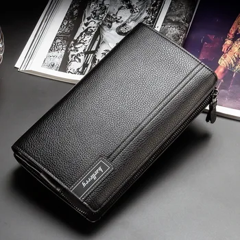 

ABDB-Baellerry Business Phone Wallet Luxury Brand Big Capacity Coin Purse Smart Long Zipper Wristlet Male Wallet Men Clutch Bags
