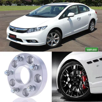 

2pcs 5X114.3 64.1CB 25mm Car Wheel Spacers Wheel Adapters suitable For Honda Civic