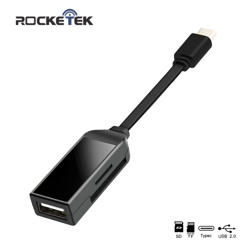Адаптер для чтения карт памяти Rocketek type c usb otg multi 2 в 1 SD/TF micro SD pc аксессуары