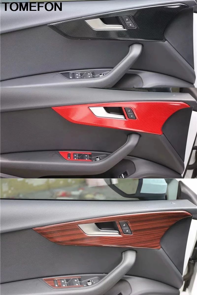 TOMEFON для Audi A4L A4 B9 2017 2018 LHD ABS внутренняя дверная ручка подлокотник панель оконный