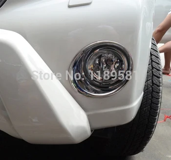 

For Toyota Prado FJ150 2014 2015 2016 ABS Chrome Front Fog Light Lamp Cover Trim Molding Bezel Garnish