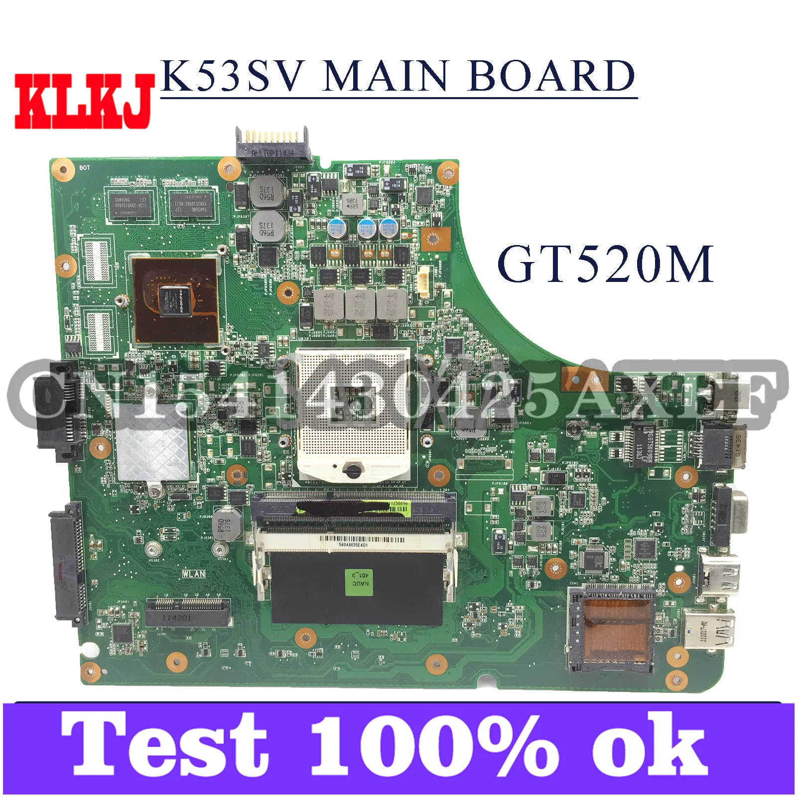 Материнская плата KLKJ K53SV для ноутбука ASUS K53SC K53SM K53SJ P53SJ A53SJ оригинальная