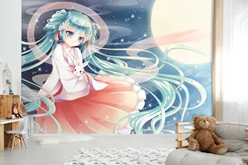 

[Self-Adhesive] 3D Hatsune Miku 783675 Japan Anime Wall Paper mural Wall Print Decal Wall Murals