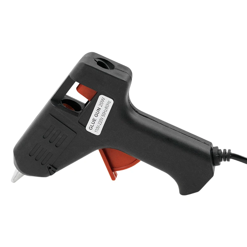 

20W 7mm Hot Melt Glue Gun with Glue Stick Industrial Guns Thermo Electric Heat Temperature Tool + 5pcs Transparent Glue Sticks