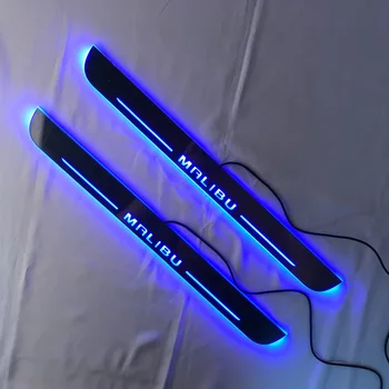 

Acrylic door sill plate strip with led decorative welcome light moving door scuff for Chevrolet Malibu