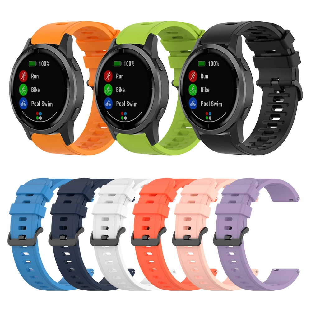 Silikon Armband Für Garmin Vivoactive 4 Vivoactive 3 Forerunner 245 645  Musik Handgelenk Strap Band Für Garmin Venu Armband 22 20|Watchbands| -  AliExpress