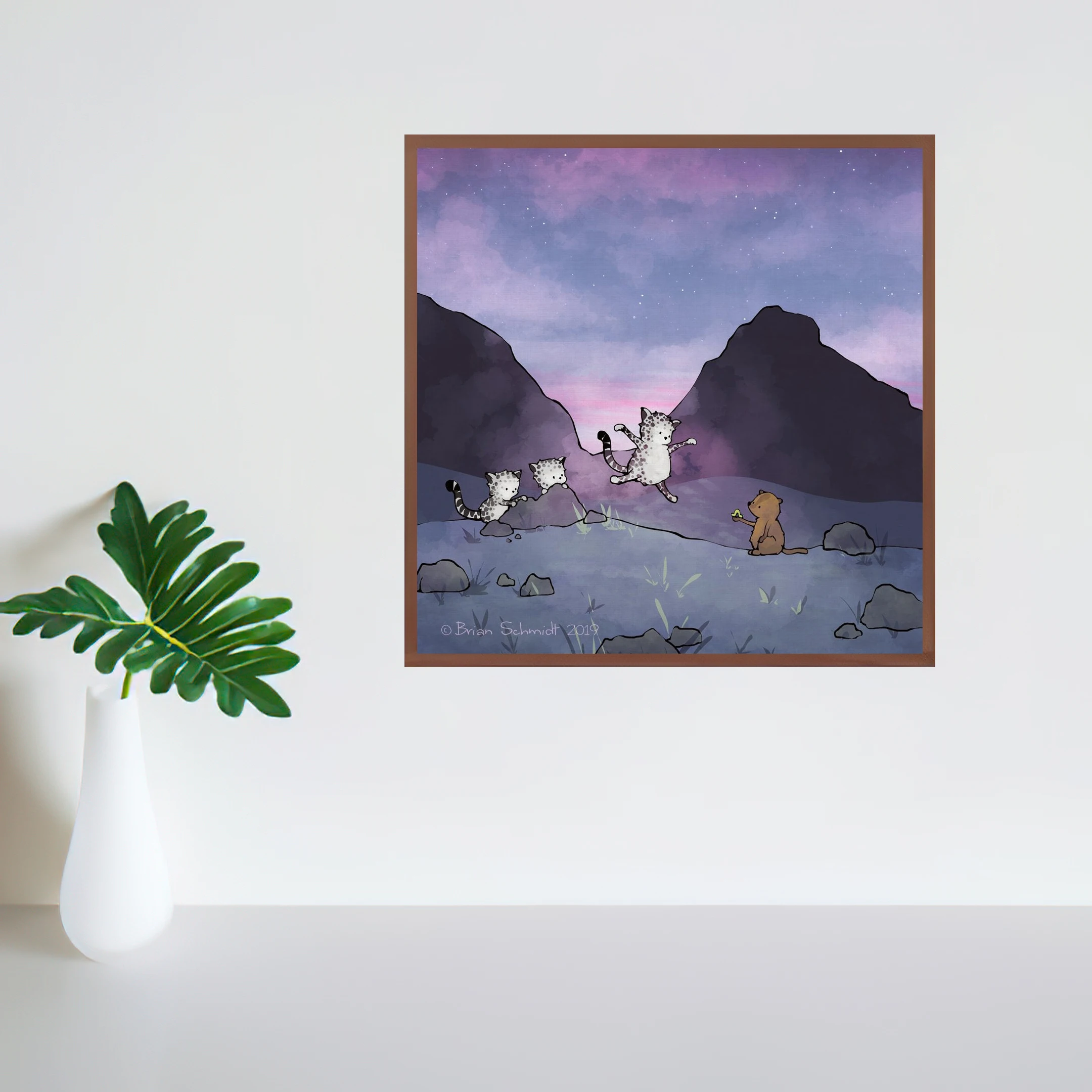 雪ヒョウ保育園アートプリント 飛びかかるをマーモット 動物イラスト子供の部屋のため 絵画 書道 Aliexpress