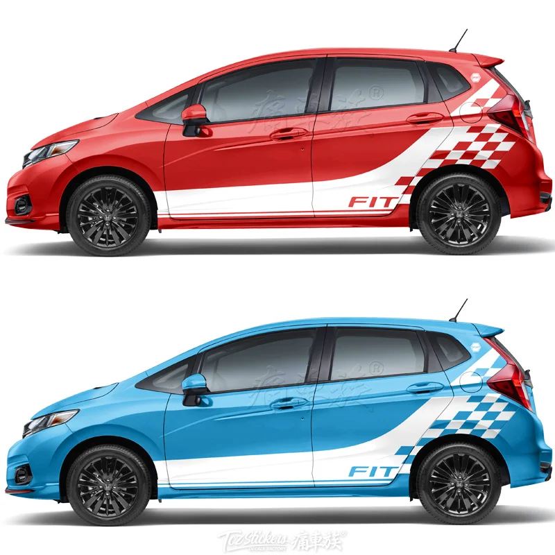 Автомобильные наклейки для Honda GK5 JAZZ FIT автомобильные с цветами модифицированные