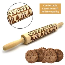 35/43 см для ухода за ребенком для мам Рождество Скалка рельефная Скалка Снежинка Лось гравировкой печенье, фондан, пирог тесто резной инструмент для выпечки