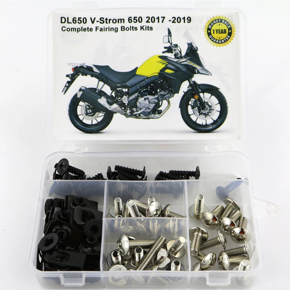 Silver Для Suzuki DL650 v-strom 650 полный обтекатель Болты Комплект Сталь Скорость гайки для обтекателя зажимы сторона покрытия гайки - Цвет: Silver