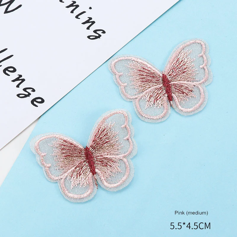 8.Pink (medium) 20 шт кружевная вышивка мини декоративное украшение в виде бабочек аксессуары DIY серьги ожерелье ювелирные украшения старинные ремесла швейный материал - Цвет: 8.Pink (medium)