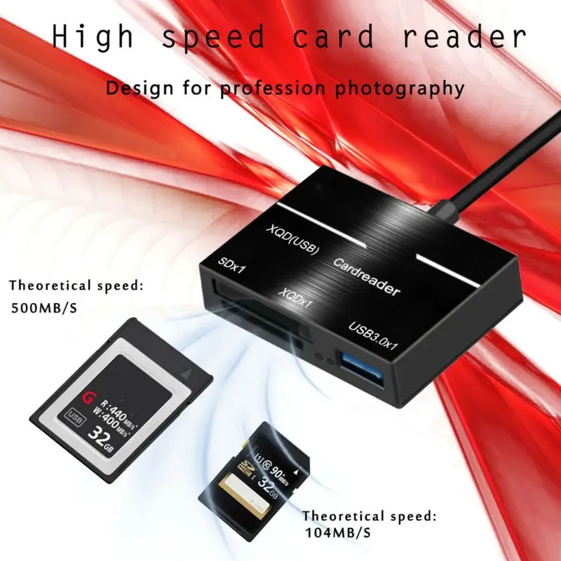 USB 3,0 XQD/SD кард-ридер концентратор адаптер Superspeed флэш-карта памяти Считывание/запись разъем для sony серии G для ОС
