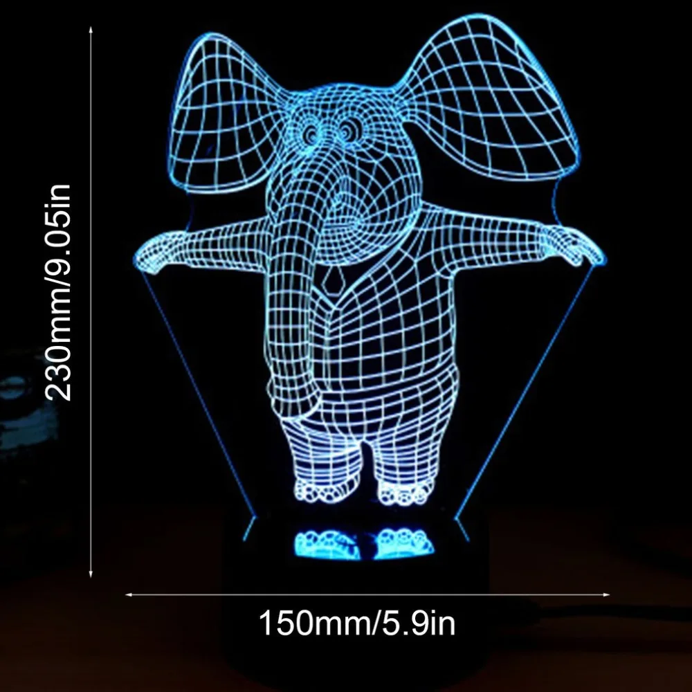 Настольная лампа светильник 3D сувенир сенсорный выключатель акриловый светодиодный Ночной светильник лампа комната-декорация из акрила