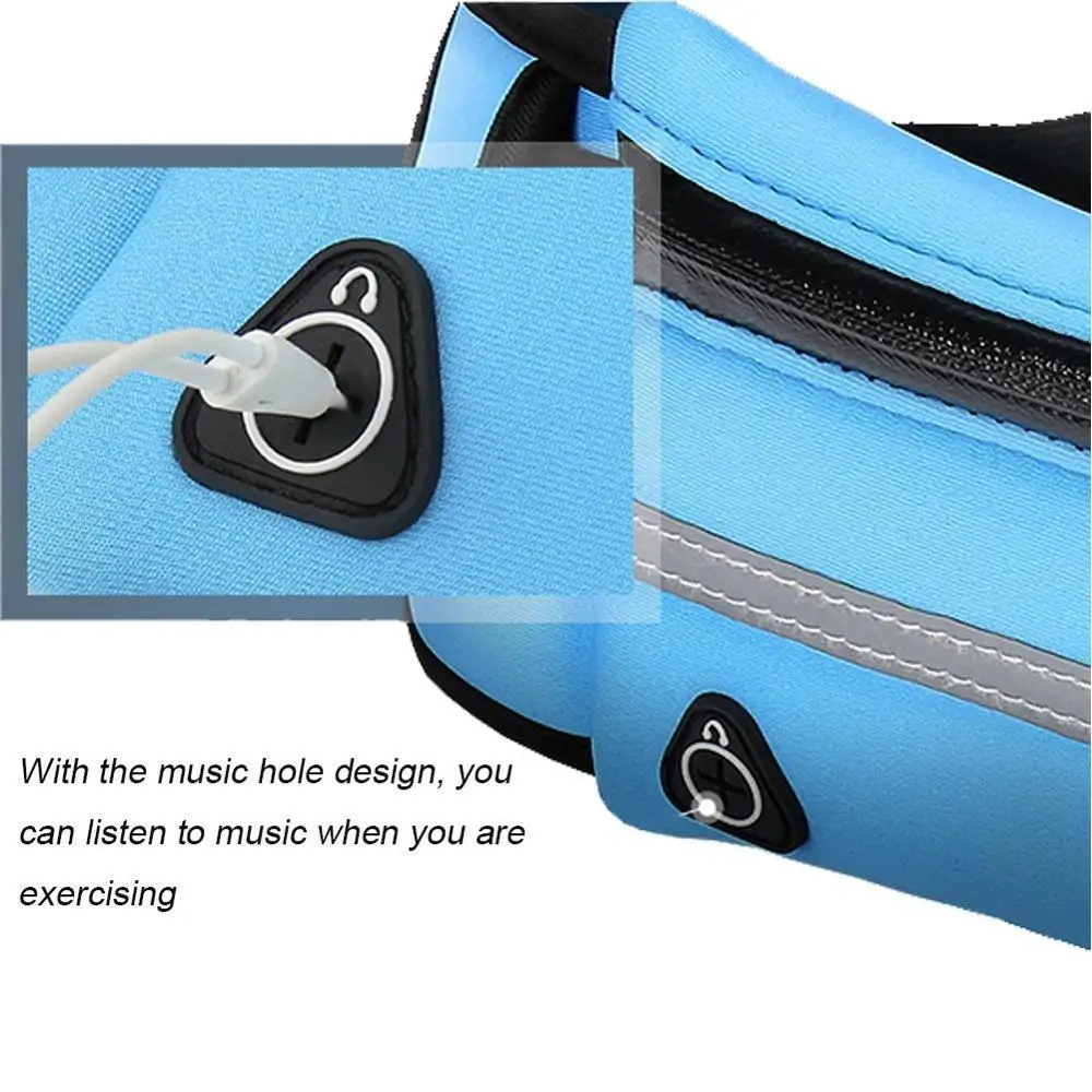  Fashion mini pockets running bag ladies men's portable USB multi-function travel waterproof cell ph - 4000050060786