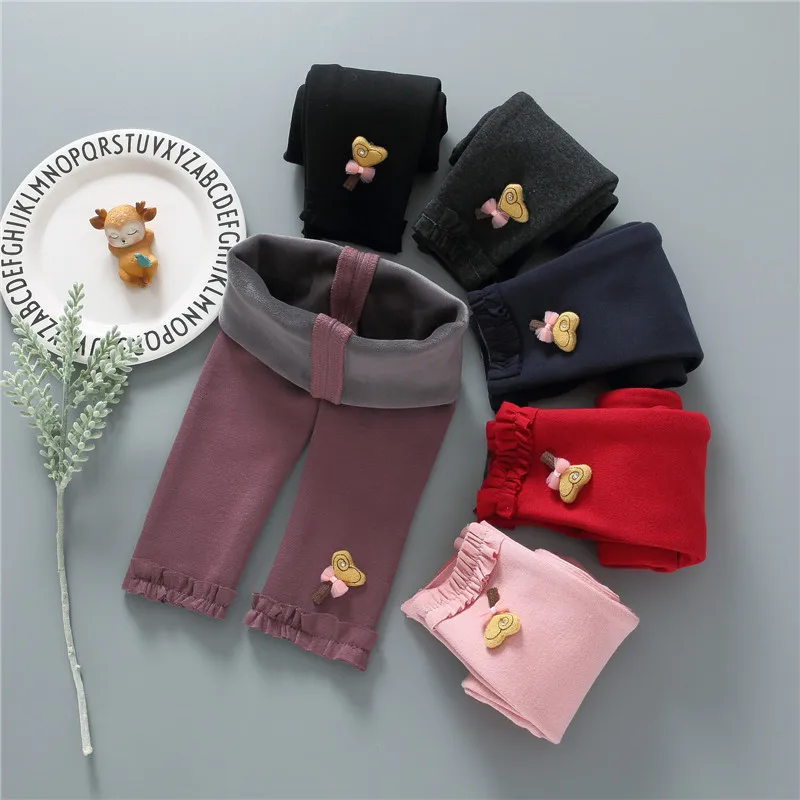 

Autumn Winter Warm Baby Girl Pants Thicken Leggings Infant Newborn Pantyhose Pants Casual Kids Baby Trousers