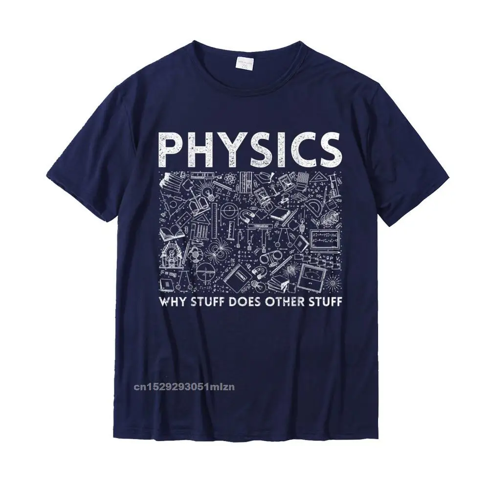 comfortable T-Shirt Printed On Short Sleeve Hot Sale O Neck 100% Cotton Tops T Shirt Design T Shirt for Students Autumn Physicist Science Teacher Gift Physics T-Shirt__4680 navy