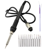 Soldering Iron Handle For HAKKO 907 936 937 Soldering Station with 10pcs Solder Iron Tips 1pcs A1322 Ceramic Heater High Quality 1