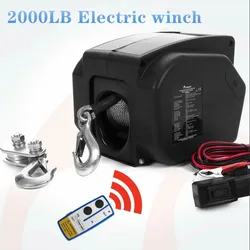 Treuil électrique sans fil, 12V, 2000 Lbs, pour usage marin 