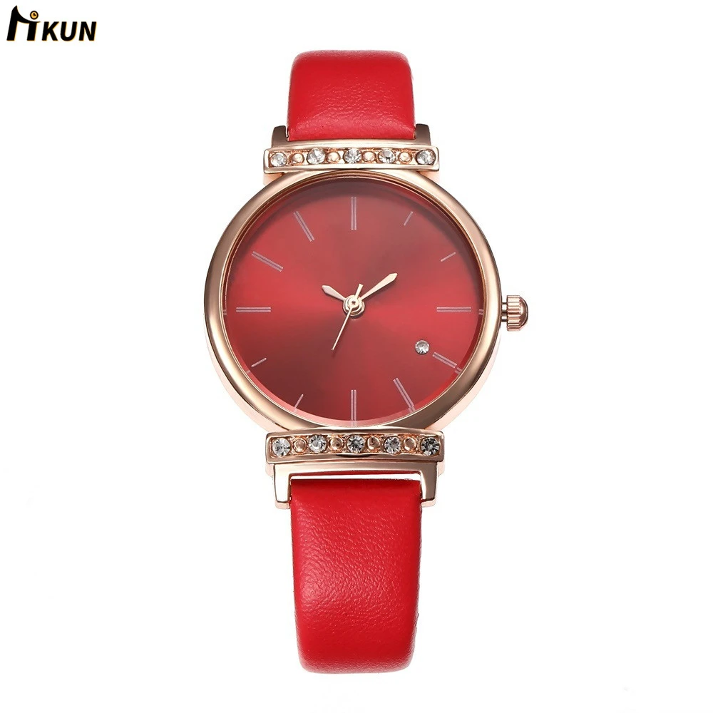 Женские часы Uhr Horloges Mannen Relojes Para Mujer кожаный ремешок с бриллиантами 2019 | Наручные