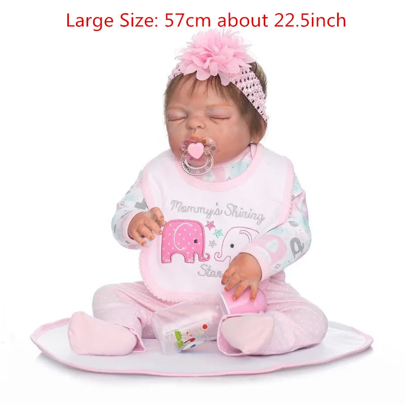 22,5 ''дюйма 57 см Симпатичные Reborn Baby Doll игрушечный олень, детский приятель кукла мягкая силиконовая виниловая реальные сенсорные игрушки 19 дюймов Детские куклы игрушки для детей, подарок на день рождения