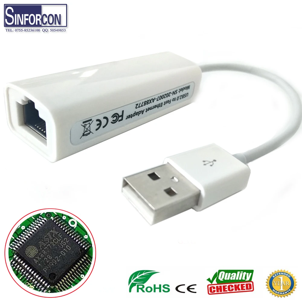 Asix Ax88772 Usb2.0 para Rj45 Ethernet para Usb para Lan Adaptador para Mikrotik X86 Mk808b Mais Linguagem Atualização Flash Cabo 100m