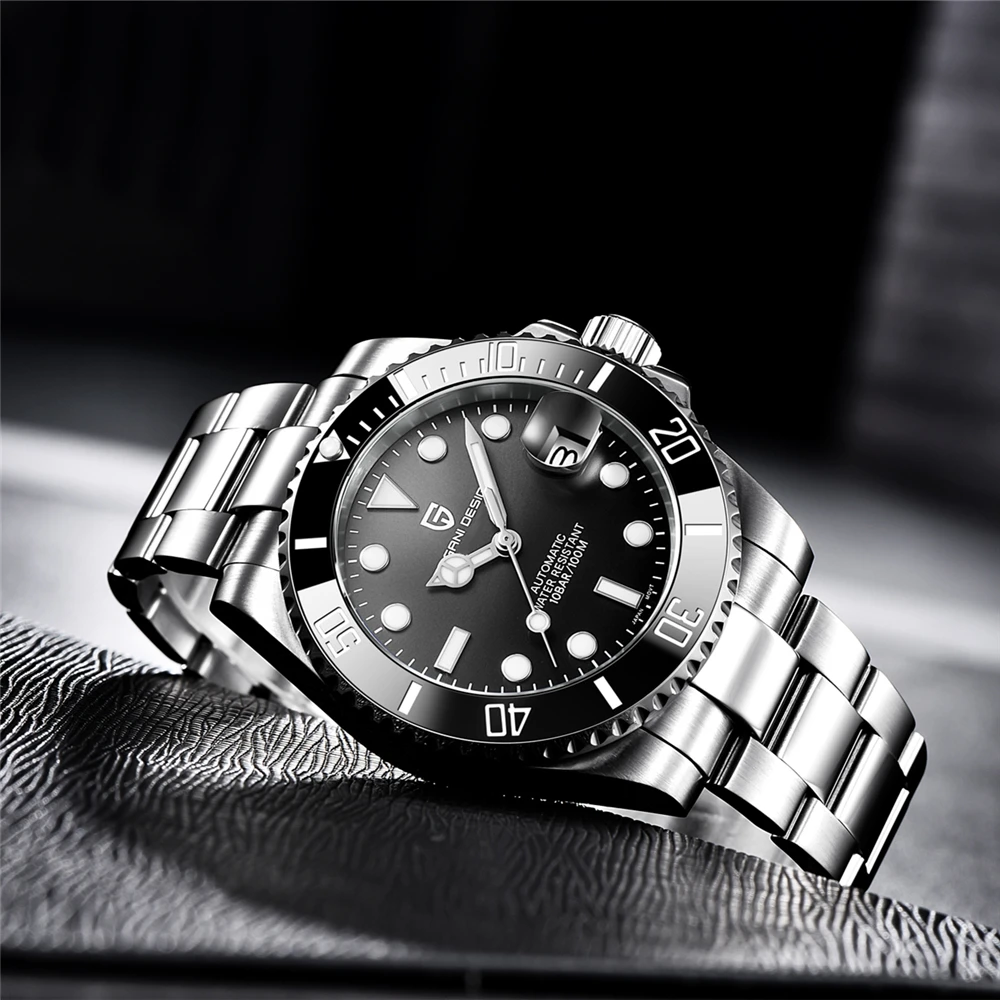 PAGANI Design 40mm 2021 New Men's Mechanical Watch 10Bar Diver Automatic Watch 8215 Stainless Steel Sapphire Clock Reloj Hombre