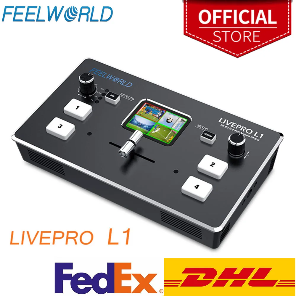Мульти-формат микшер для видео FEELWORLD коммутатор USB3.0 4 входа HDMI производство камер