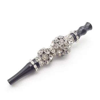 

Black Cool Handmade Inlaid Jewelry Alloy Shisha Hookah Mouth Tips Mouthpiece Tip
