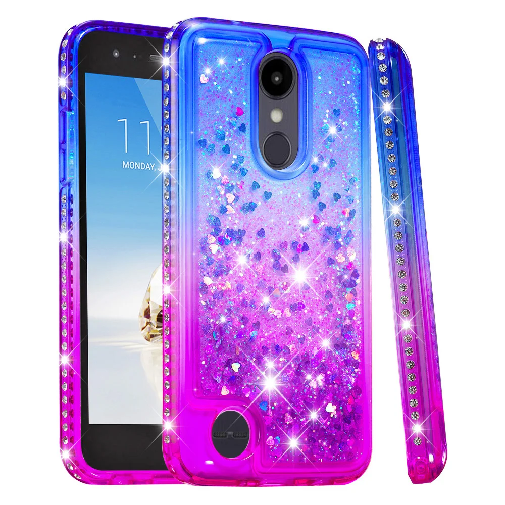 

Girl Gradient Quicksand Glitter Bling Case for LG Stylo 4 5 K40 K12 Plus LV7 LV3 K8 2018 Aristo 2 TPU Bumper Protective Cover