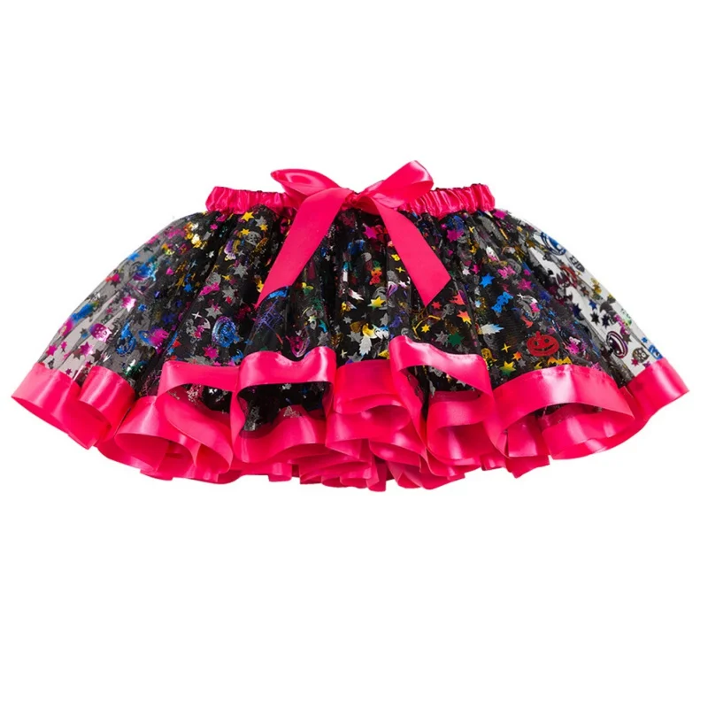 Юбка-пачка принцессы для маленьких девочек; сетчатая юбка в горошек для Хэллоуина; юбка с высокой талией; Детские балетные юбки для танцев;
