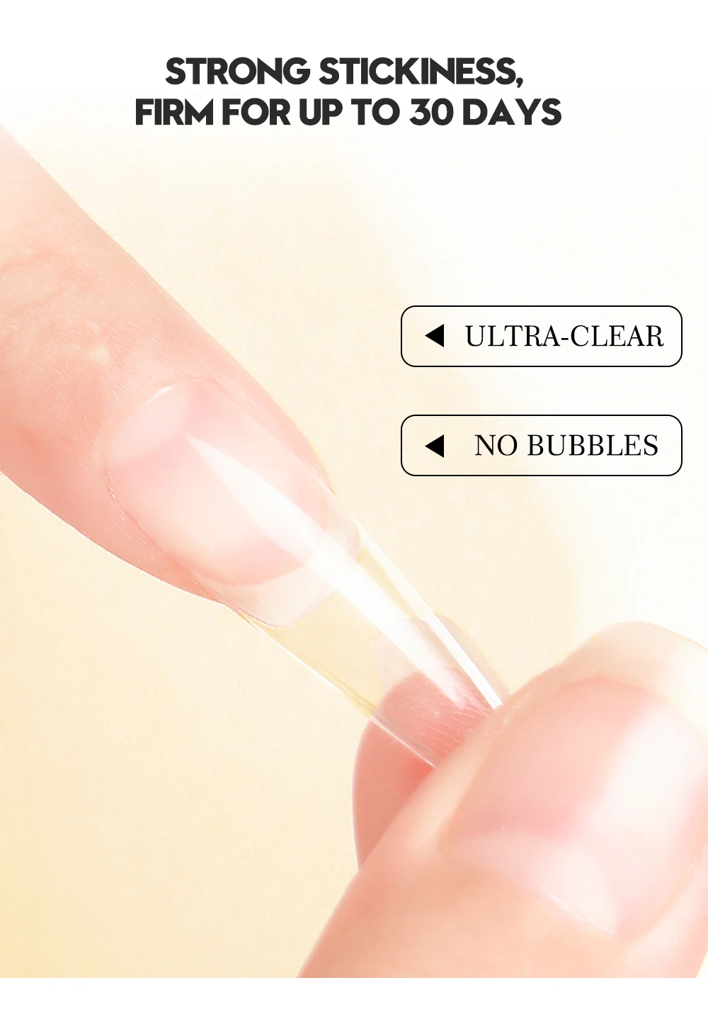 Beautilux Solid Tip Gel False Fake Nail Soak Off  Jelly Gummy Base Gel Glue For American Pose Capsule Tips Adehesive