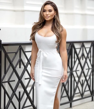 

Newest Chic Women Summer Sexy Sleeveless Backless Summer Bandage Dress 2020 Designer Bodycon ElegaEvening Party Dress Vestido