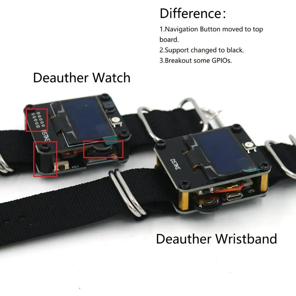 DSTIKE Deauther часы ESP8266 ESP часы макетная плата Deauther браслет Wifi Deauth