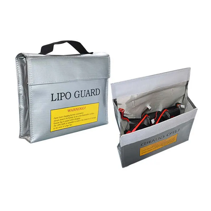 Sqxaldm Bolsa Ignífuga 18x23cm – Pack 4 Unidades, Resistente Al Fuego Y Agua Para Baterías Lipo, Documentos Y Dinero