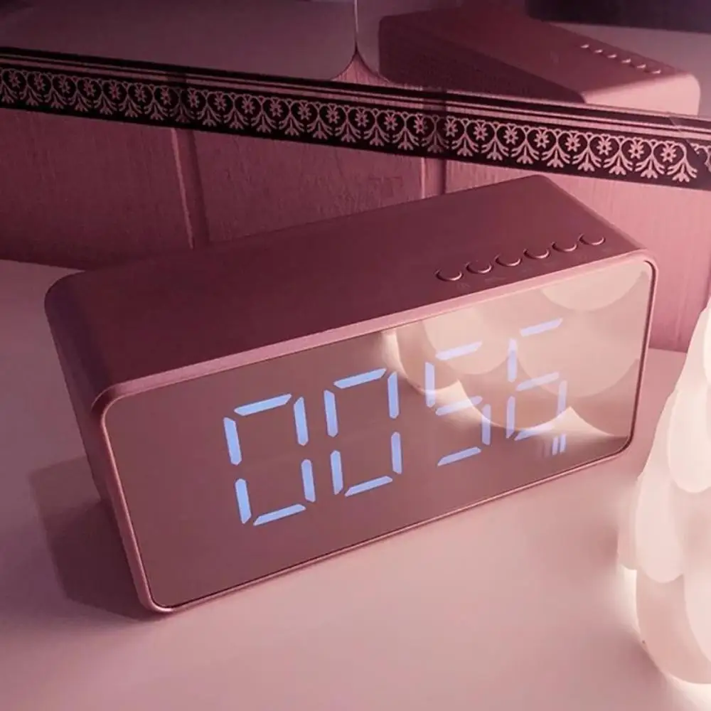 Домашний будильник беспроводные Bluetooth стерео часы карта портативный зеркальный